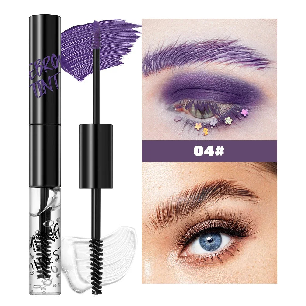 QIBEST Double-Ended Tinted Eyebrow Cream Mascara Waterproof And Sweat Proof Eyebrow Gel Soap Lasting Makeup Colorful Brow Cream Peaceful Pleasures Health and Wellness 04 China Mainland