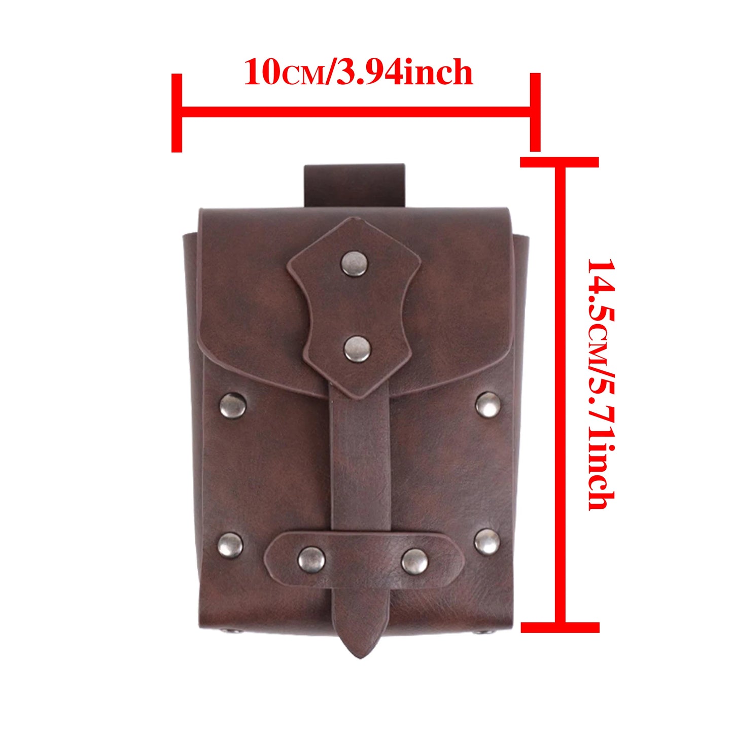 UYEE Larp Viking Knight Belt Retro Copper Coin Leather Waist Bag Role