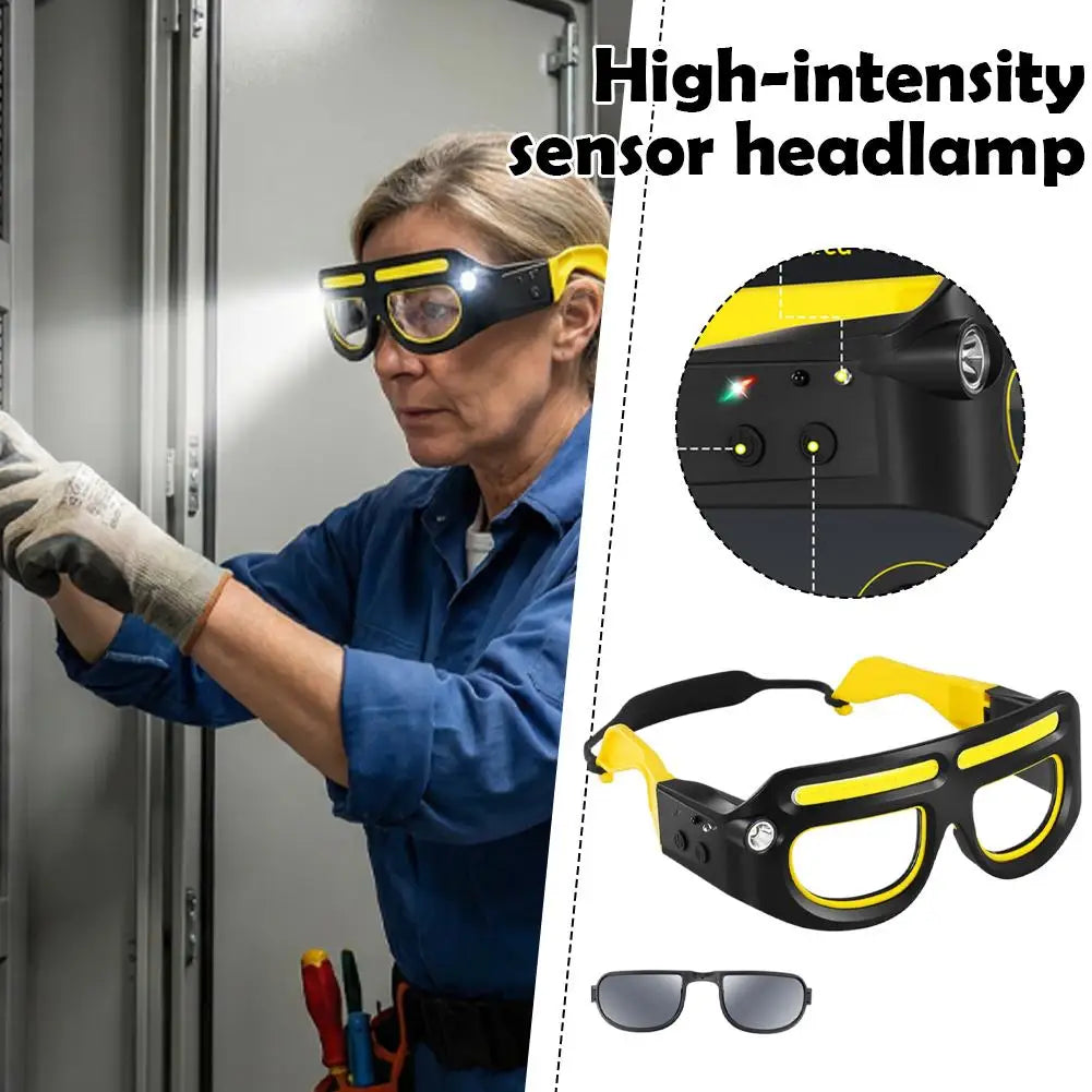 High Brightness Motion Sensor Headlamp Outdoor Cycling Running Windproof Rechargeable Long Battery Life Work Light Lighting Peaceful Pleasures Health and Wellness