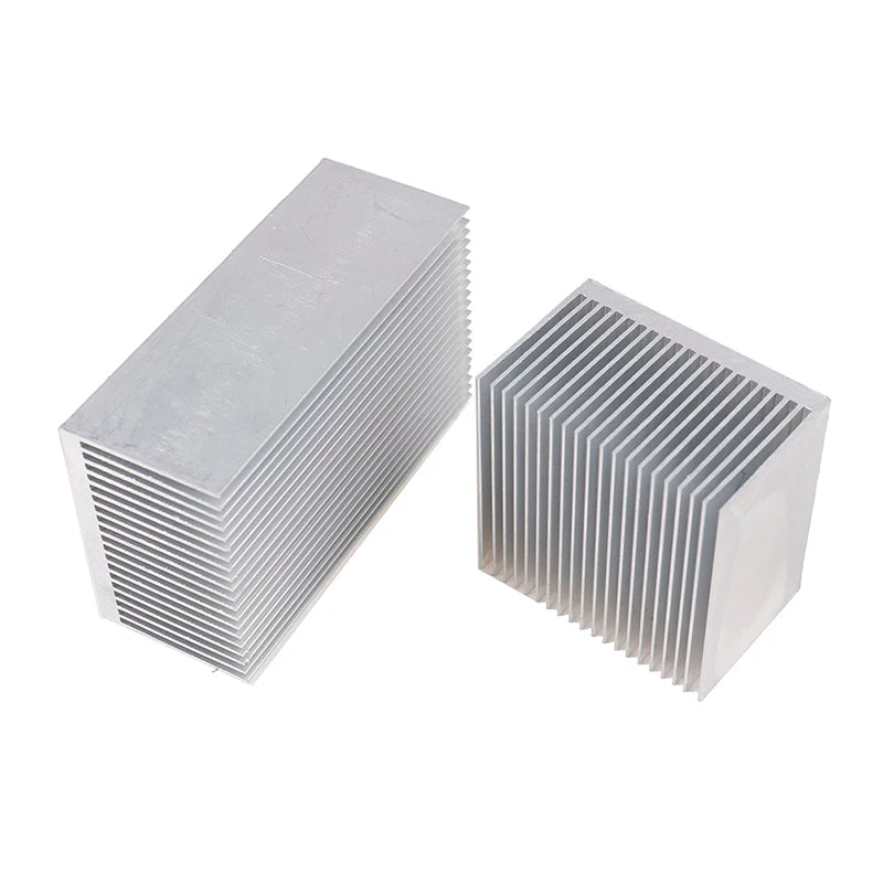 60*60*39mm/100*60*39mm With Thermal Conductive Adhesive Aluminum Alloy Heatsink Cooling Pad LED IC Chip Cooler Radiator Silver Peaceful Pleasures Health and Wellness