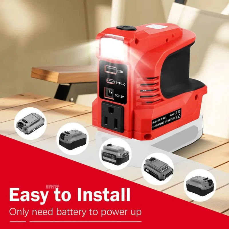 220w Power Plastic Housing for Dc Bicycle Helmet 18v 21v 220v 110v To Ac with Usb Type-C Rechargeable Port Bit Holder Power Tool Peaceful Pleasures Health and Wellness