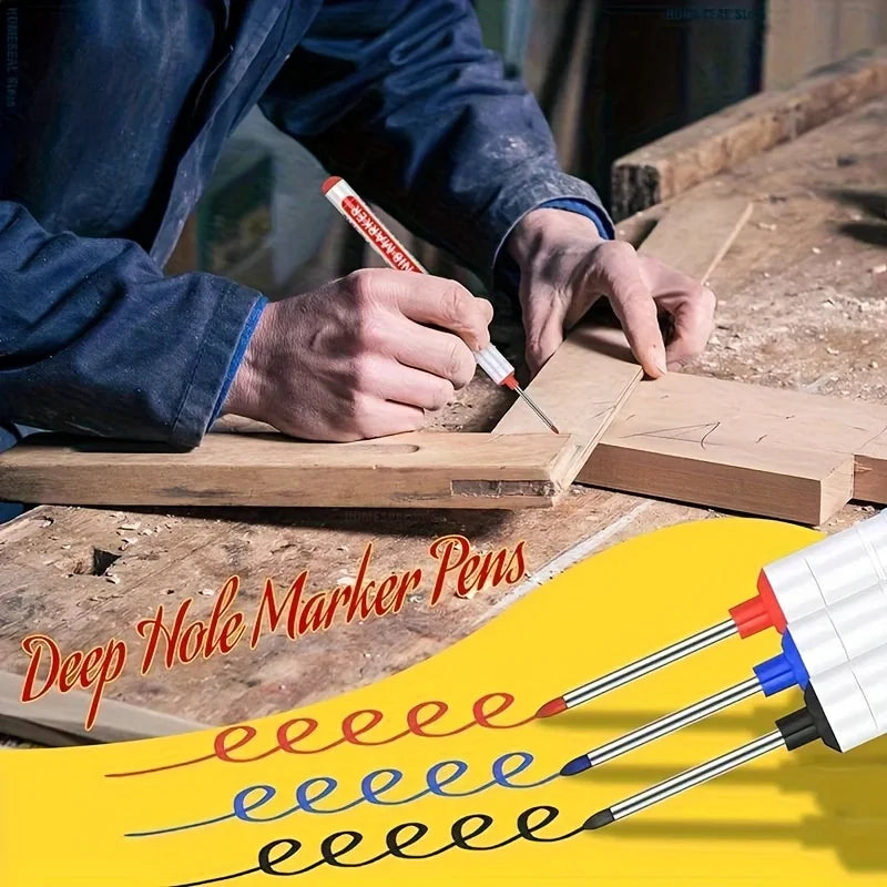 Multi-purpose Deep Hole Long Nib Head Marker Metal Perforating Pen
