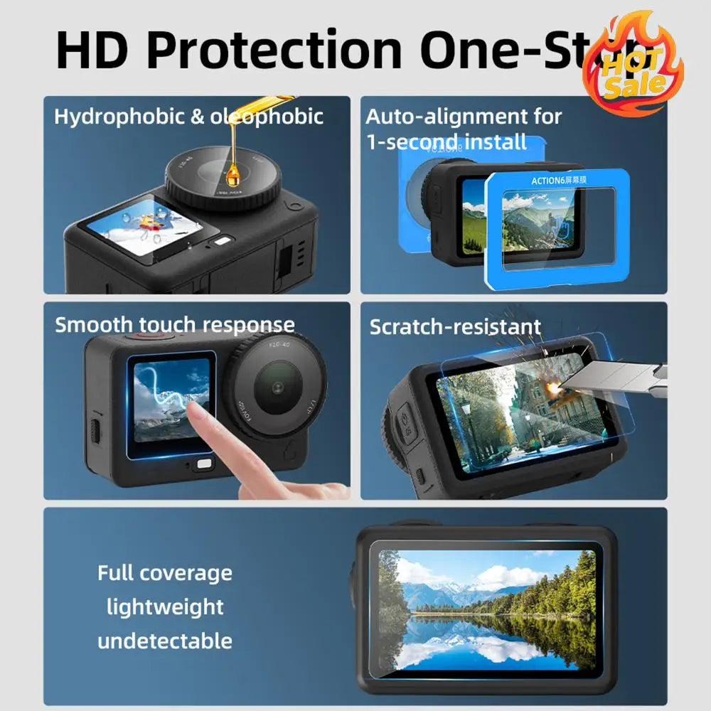 DJI OSMO Action 6 Tempered Glass Screen Protector 0.4mm