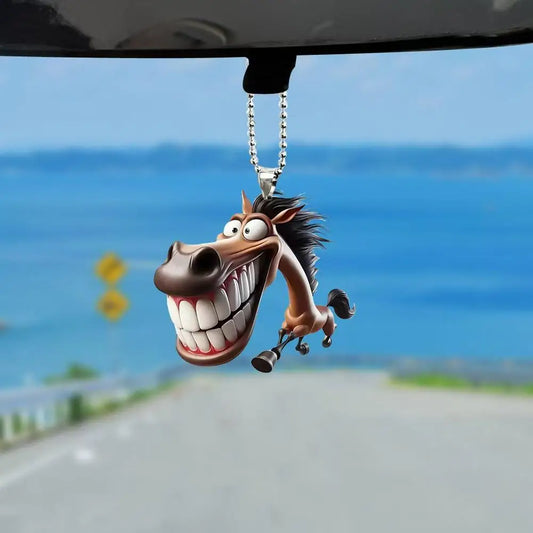 Big Mouth Horse Acrylic Keychain – Cute Car Pendant Charm Novelty Keychain Oasis Select Default Title