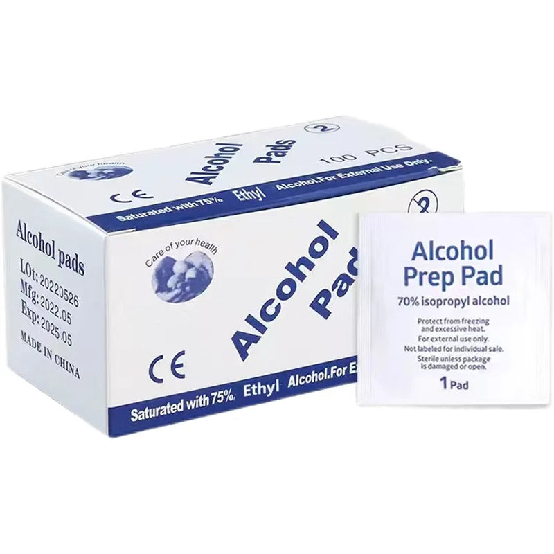 100pcs 70% Isopropyl Alcohol Prep Pads | Disinfectant Swabs