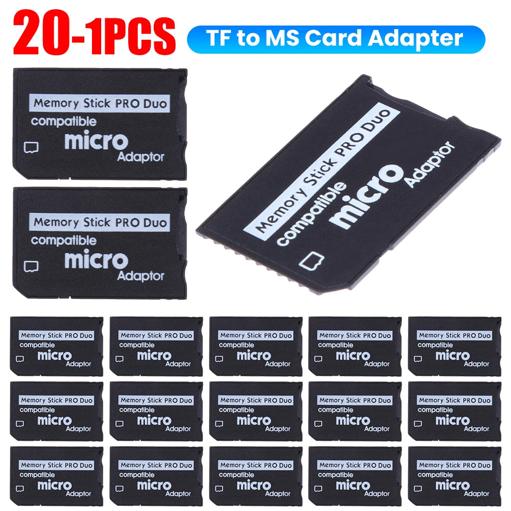 1-20PCS Mini Memory SD TF To MS Card Memory Stick Card Adapter For PSP Card Single/Dual 2 Slot Adapter For Pro Duo Plug And Play Peaceful Pleasures Health and Wellness