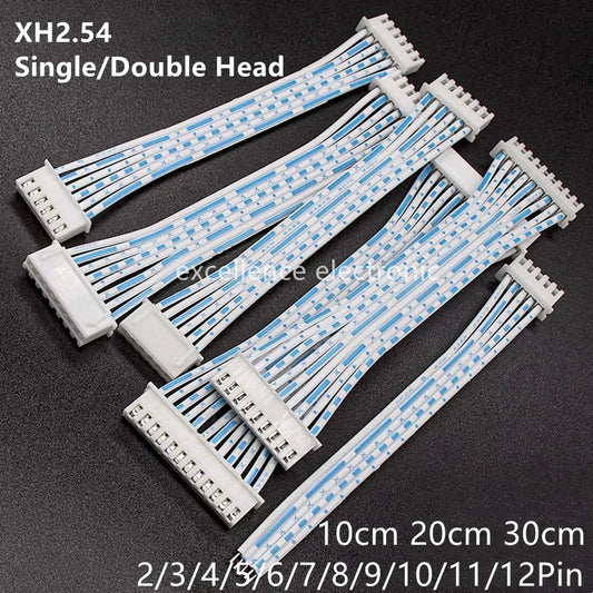 5PCS Blue White XH 2.54mm Pitch Connector Cable XH2.54 Plug Line Length 10/20/30CM 2P/3P/4P/5P/6P/7P/8P/9P/10P/12P 2468-24AWG Peaceful Pleasures Health and Wellness 2P 20cm Single head