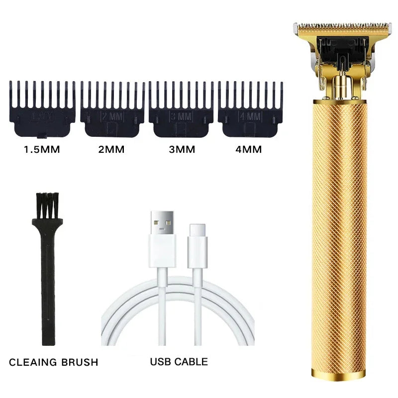 Professional T9 Hair Clipper For Mens USB Fast Rechargeable Beard Care Tools Provide Comfortable Precise Shaving Hair Trimmer Peaceful Pleasures Health and Wellness 061-GoldMesh