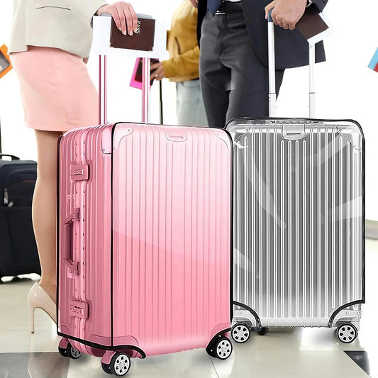 Transparent Pvc Luggage Protective Cover Wheeled Luggage Protective Cover Wear-Resistant Outer Cover Transparent Protective Peaceful Pleasures Health and Wellness