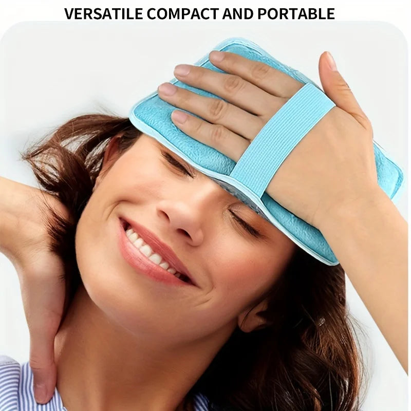 Hot Compress Gel Ball Ice Pack Pvc Double-Sided Pillow, Hot and Cold Compress Heating Pack with Strap, Handheld Ice Pack, Three Colors, Single Pack Peaceful Pleasures Health and Wellness