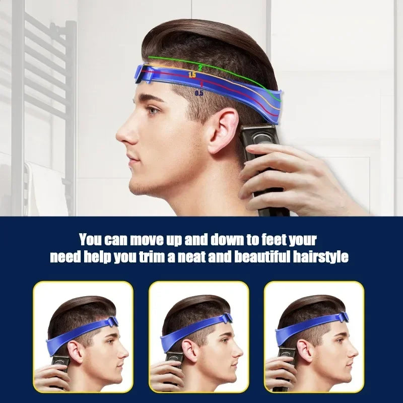 DIY Hair Trimming Template Haircut Band Breathable Curved Silicone Home Hair Trimming Guide for Boys Men Peaceful Pleasures Health and Wellness