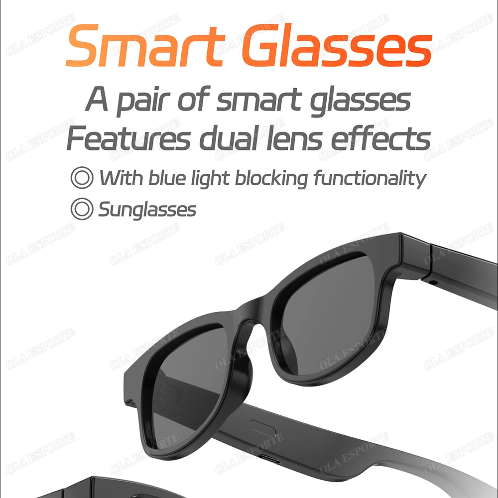 2026 New Smart Glasses Smart Audio Sunglasses BT Glasses Music Playback Voice Assistant For Office Driving Cycling Outdoor Sport Peaceful Pleasures Health and Wellness
