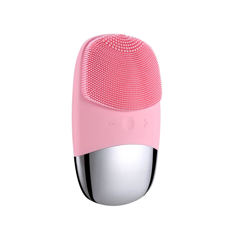 Newest Electric Skin Care Face Brush Cleanser Electric Facial Cleaning Brush Waterproof Face Cleaning Machine Peaceful Pleasures Health and Wellness pink
