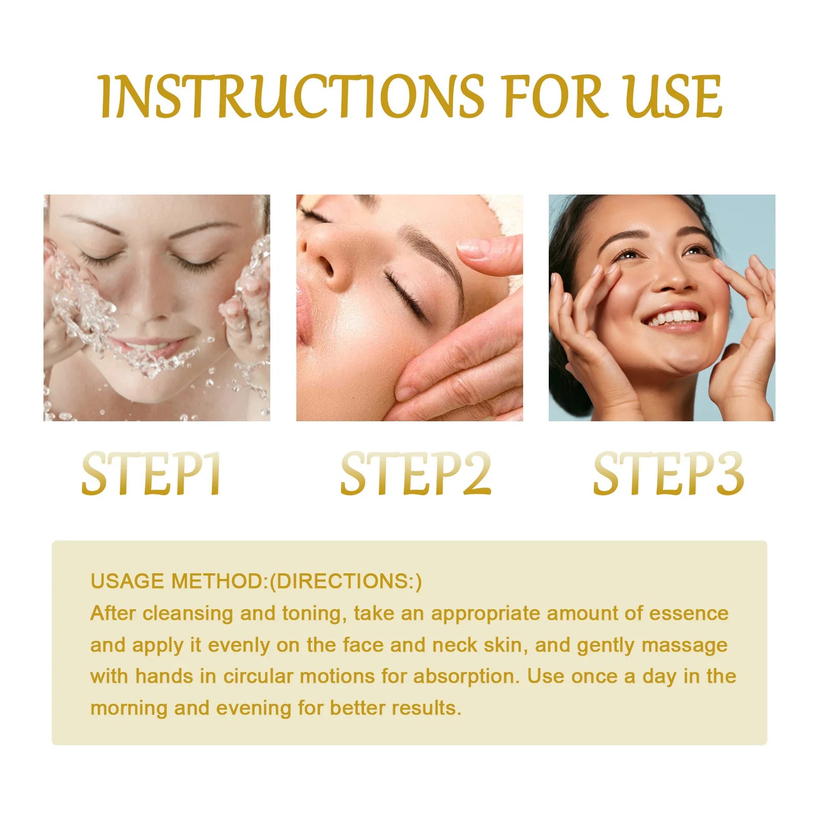 1/2/3pcs Bee Venom Facial Serum Face Essence Wrinkle Reduction Skin Tightening Natural Collagen Booster Hyaluronic Acid Essence Peaceful Pleasures Health and Wellness