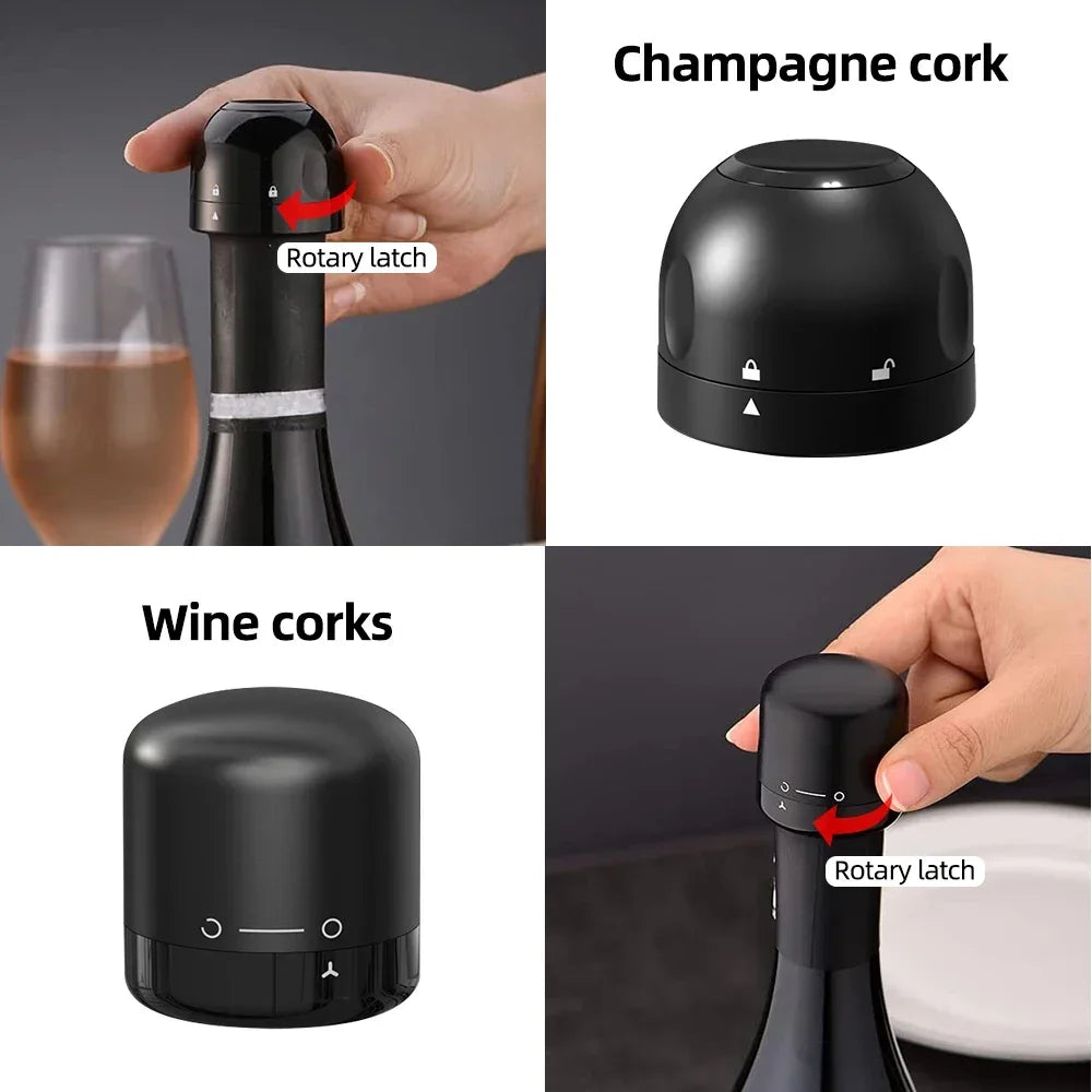 Silicone Champagne & Wine Bottle Stopper | Vacuum Seal