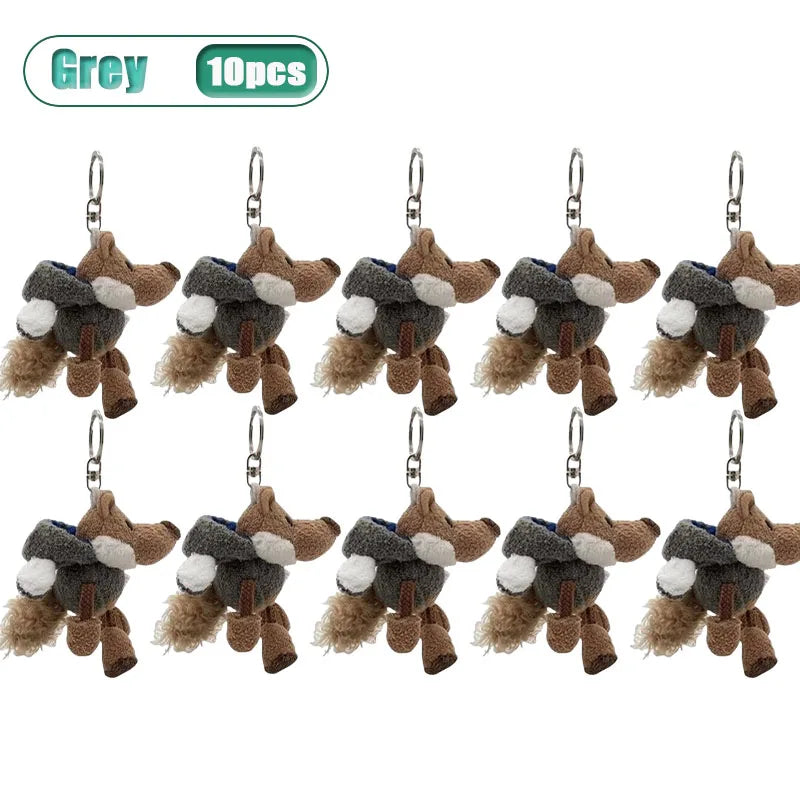 Wolf Plush Keychain Backpack Charm | Cute Stuffed Animal Gift
