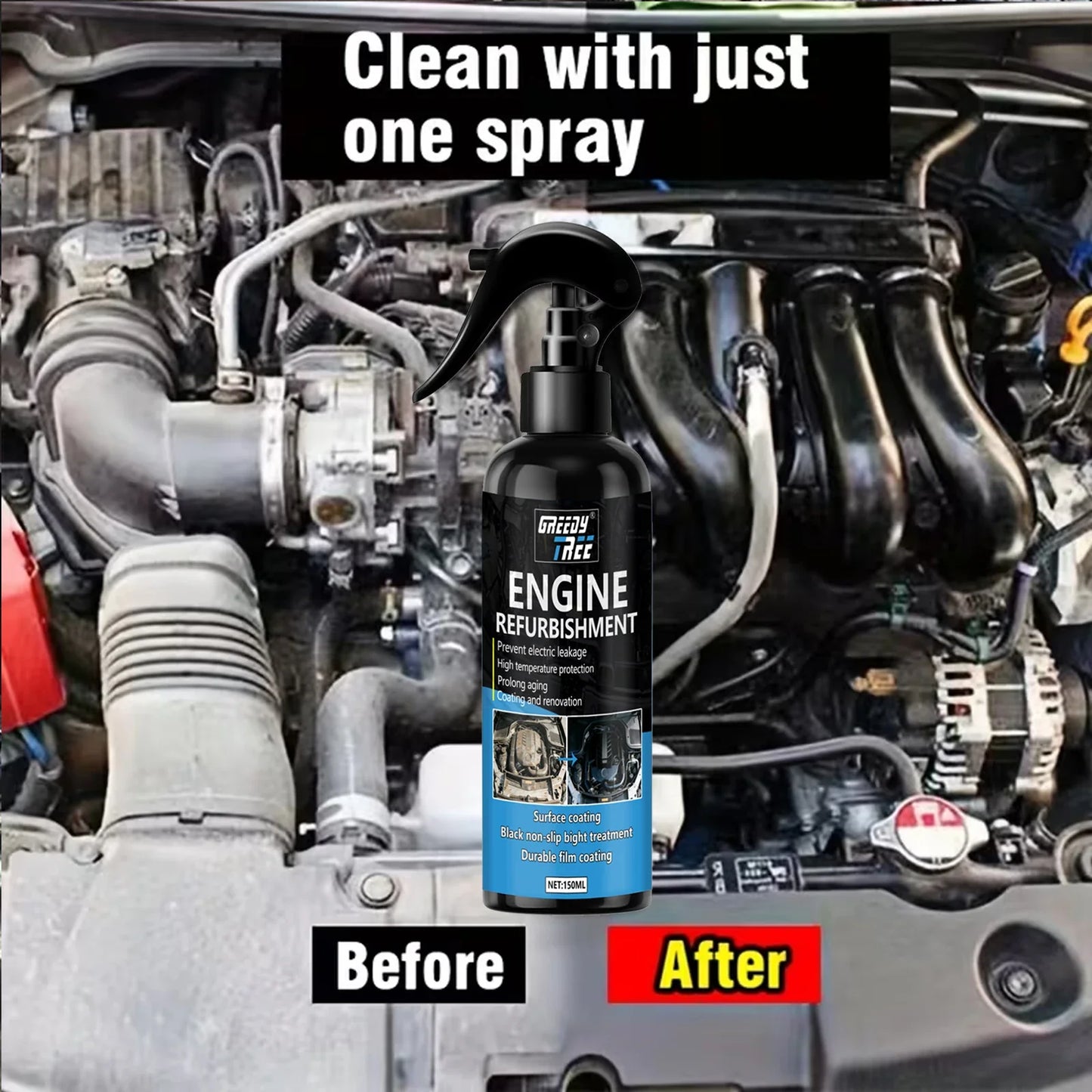 Engine Bay Cleaner & Degreaser – Deep Clean & Shine | 150ml