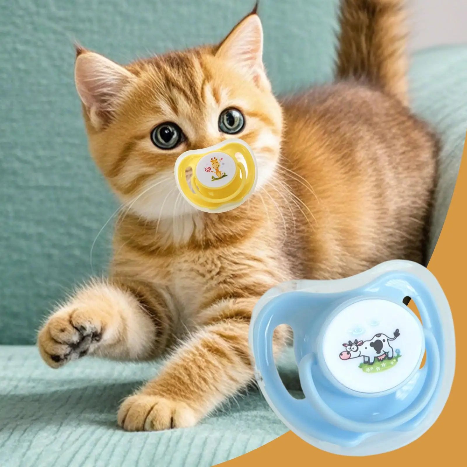 Pet Silicone Calming Pacifier Chew Toy for Kittens & Puppies Pet Chew Toy Peaceful Pleasures Health and Wellness