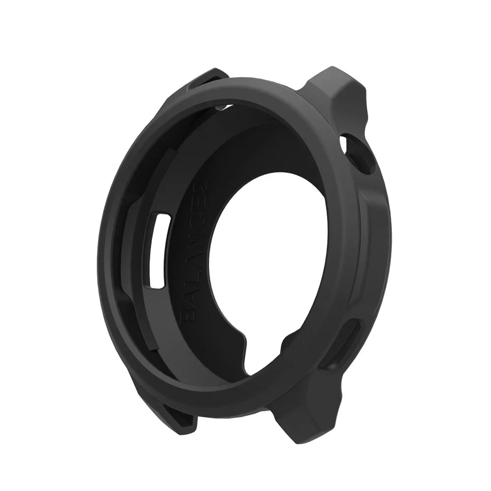 Silicone Protective Case for Amazfit Balance 2 – Hollow Cover Peaceful Pleasures Health and Wellness black