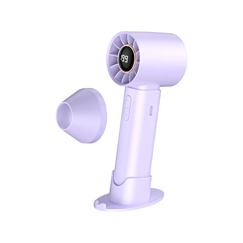 Lenovo Handheld Small Cold Air Fan High-speed Portable USB Rechargeable Mini Cooling Device for Summer Office Desktop Outdoor Peaceful Pleasures Health and Wellness Purple
