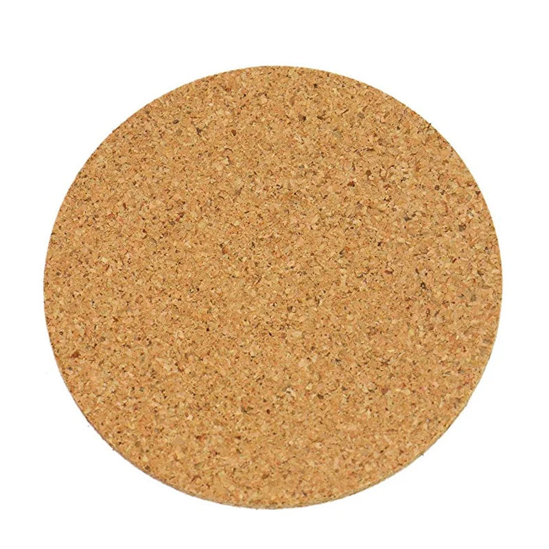 4 Pcs Cork Coaster for Drink, Absorbent Heat Resistant Reusable Tea or Coffee Coaster, Blank Coasters for Crafts Peaceful Pleasures Health and Wellness
