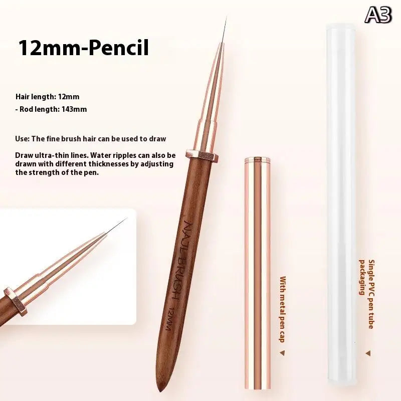 Sandalwood Nail Art Detail Brush – Manicure Painting Pen