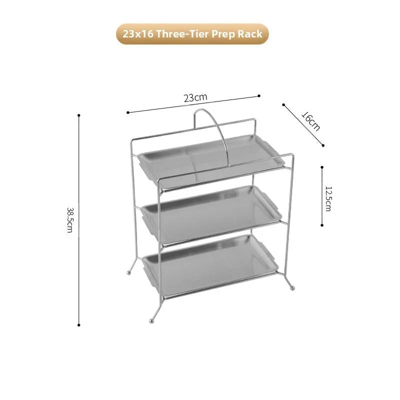 304 Stainless Steel Rectangular Barbecue Rack Portable Design