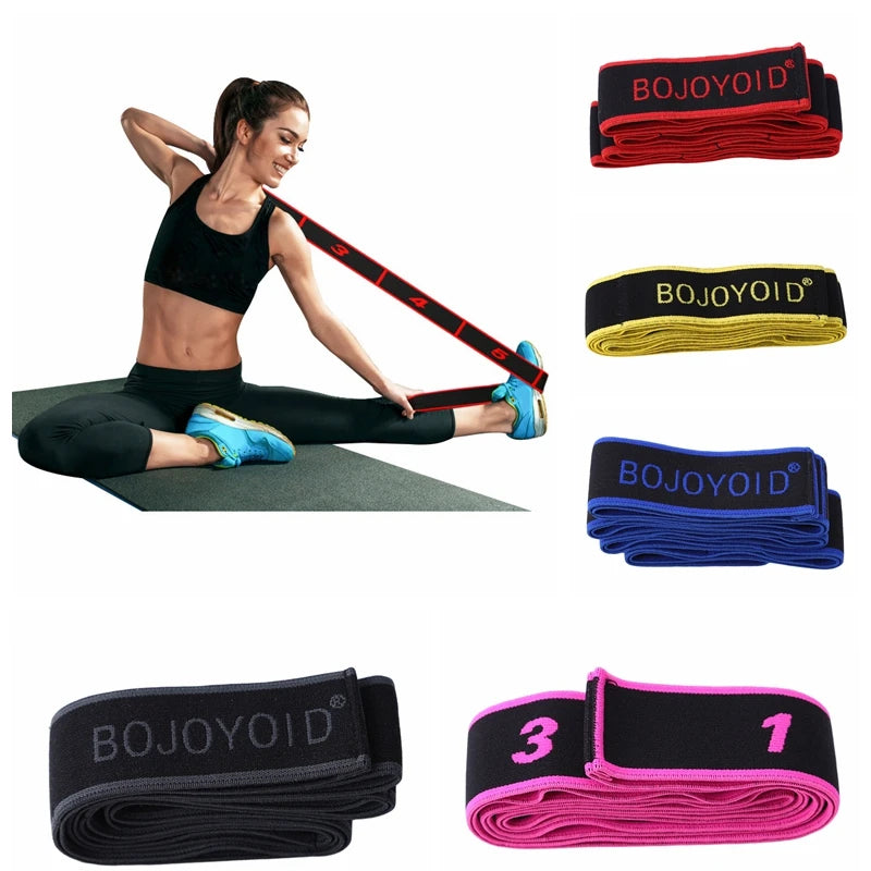8-Section Digital Display Stretch Belt High Elasticity Yoga Pilates Dance Training Belt Adult Flexibility Exercise Tension Band Peaceful Pleasures Health and Wellness