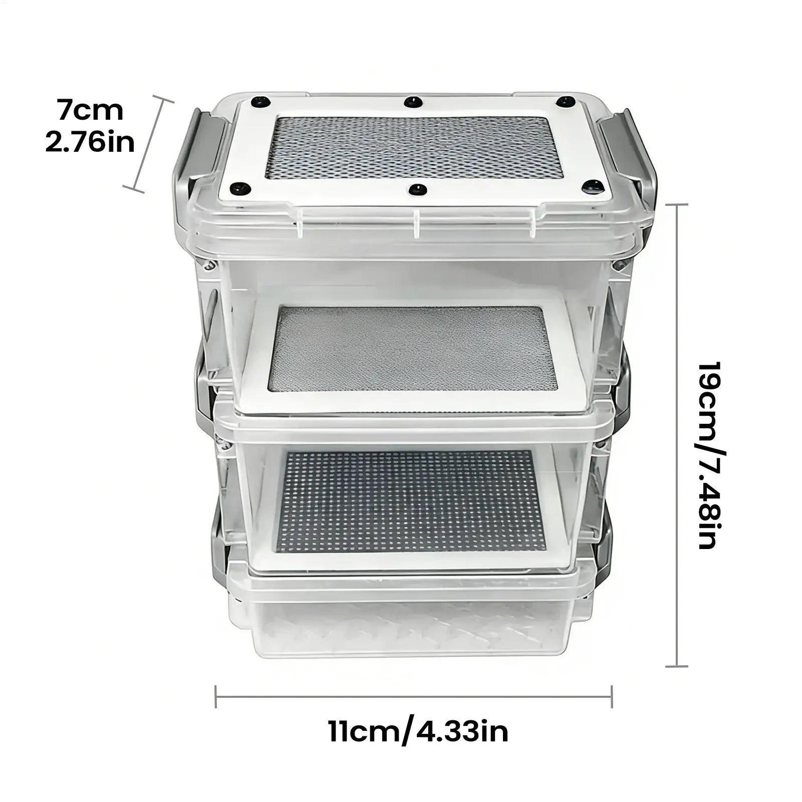 3-Layer Mealworm Breeding Kit Silkworm Feeder Bin Corn Worm Breeder Box for Pet Parents Animal Lovers Keepers Breeders Hobbyists Peaceful Pleasures Health and Wellness