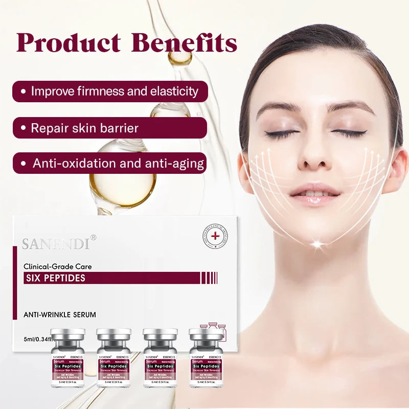 Korean Six Peptide Hyaluronic Acid Face Serum – 10 Vials