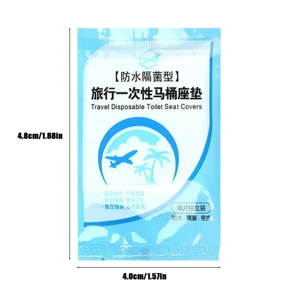 Disposable Toilet Seat Covers – Waterproof PE, 50-Pack