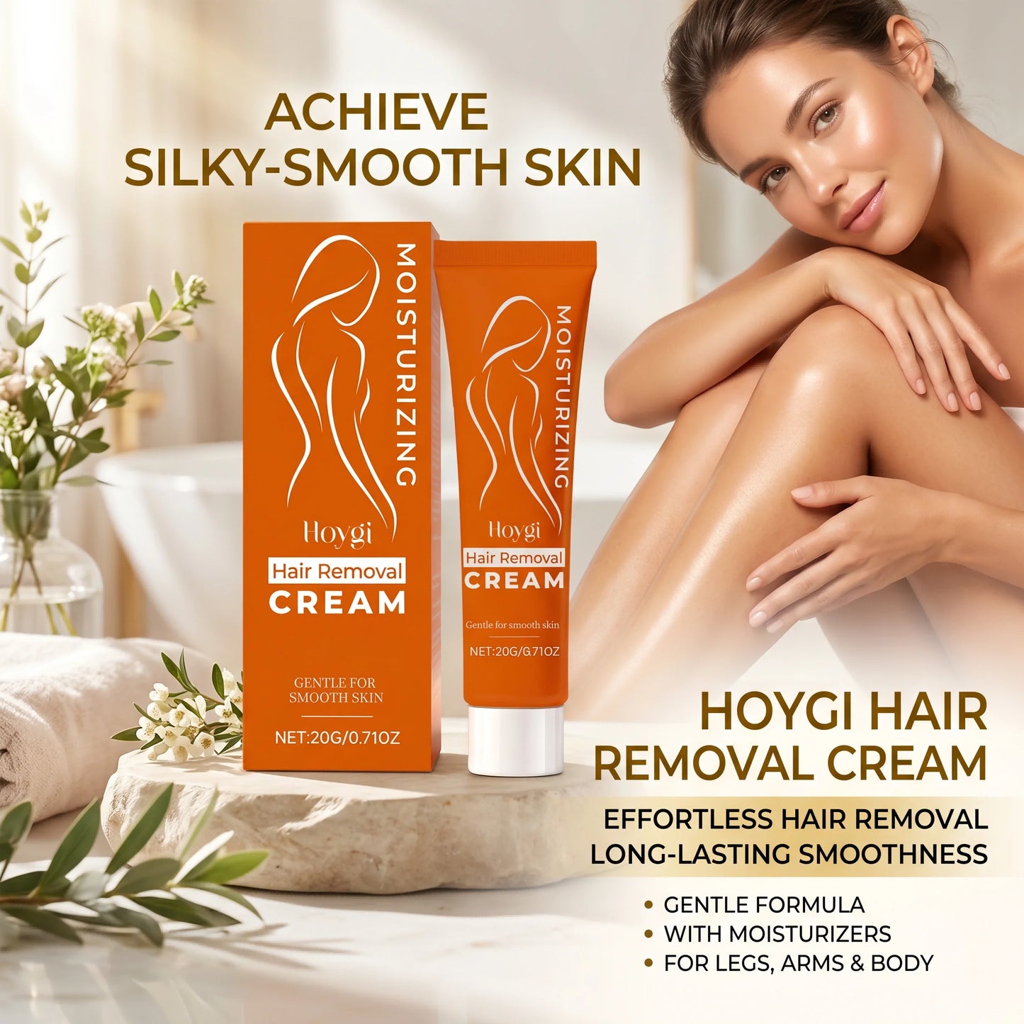 Facial Hair Removal Cream for Chin, Upper Lip, Gentle Painless Depilatory Cream No-Irritation Reduce Redness Smooth Skin Care Peaceful Pleasures Health and Wellness