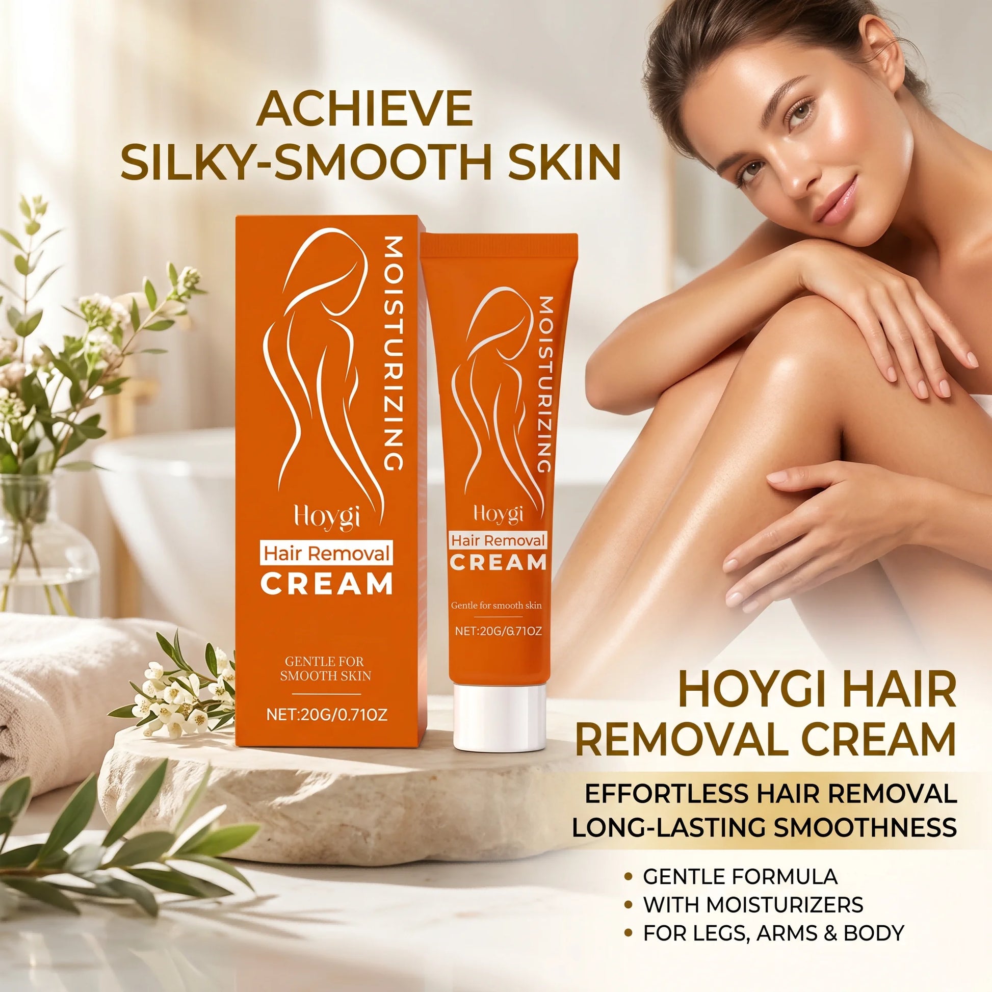Facial Hair Removal Cream for Chin, Upper Lip, Gentle Painless Depilatory Cream No-Irritation Reduce Redness Smooth Skin Care Peaceful Pleasures Health and Wellness