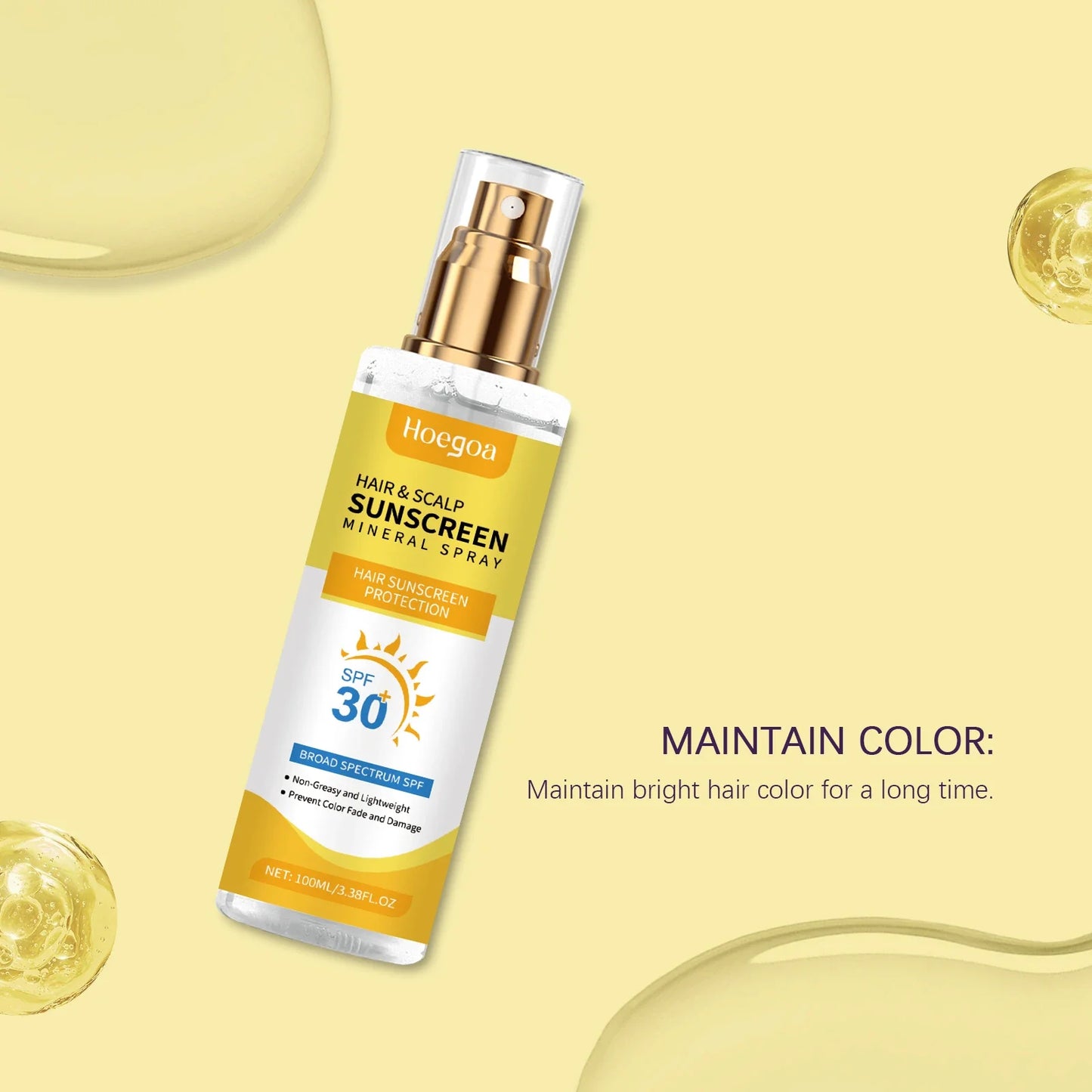 HOEGOA Hair & Scalp UV Protection Spray | Color-Safe 100ml