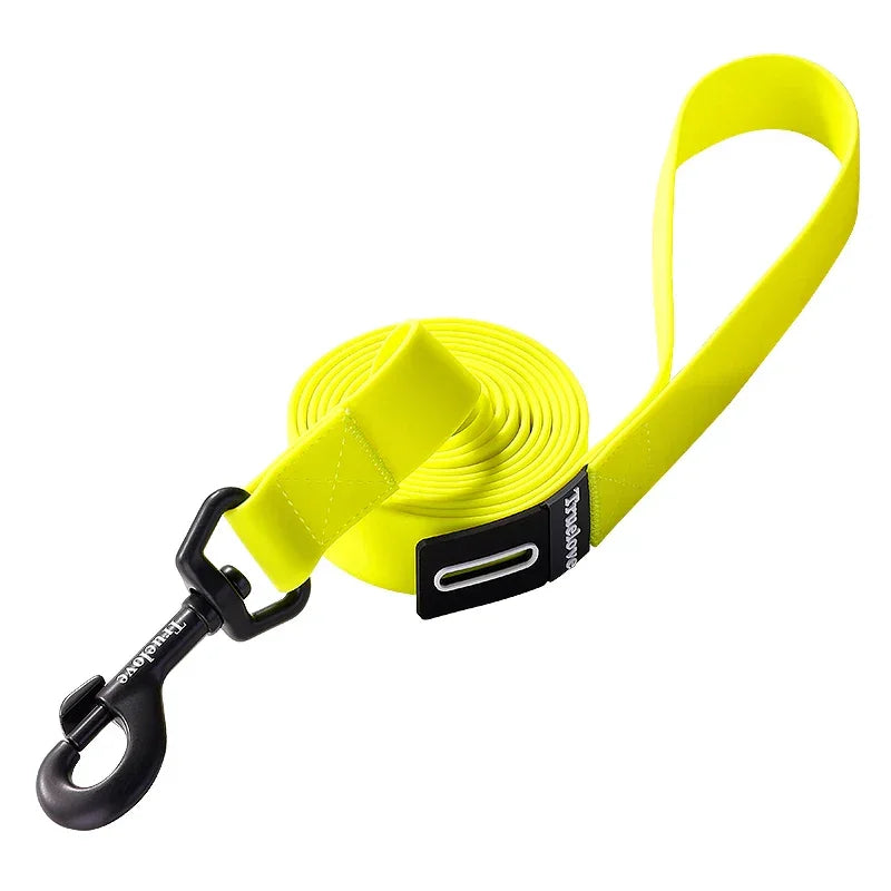 Truelove Pet Leash Waterproof Odor Proof Easy Grip Durable Lightweight Premium Coated ATBC-PVC Dog Lead Fast Clasp TLL3211 Peaceful Pleasures Health and Wellness Neon Yellow L China Mainland