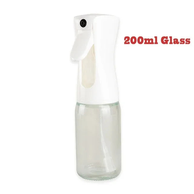 Multipurpose Oil Spray Bottle for Cooking and Grilling with Dropper Bottle, 200ml or 300ml Glass or Plastic Sprayer Dispenser Peaceful Pleasures Health and Wellness 200ML White Glass