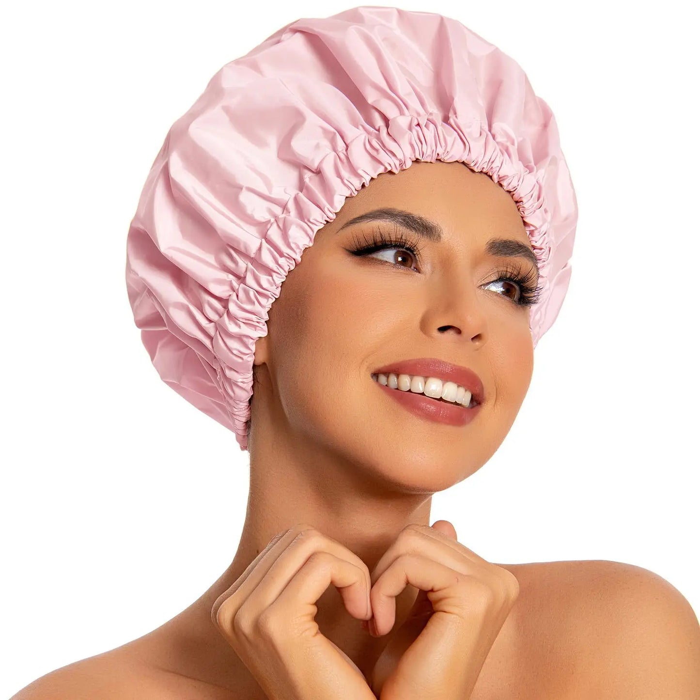Women's Soft Double Layer Bonnet – Adjustable Sleep & Shower Cap