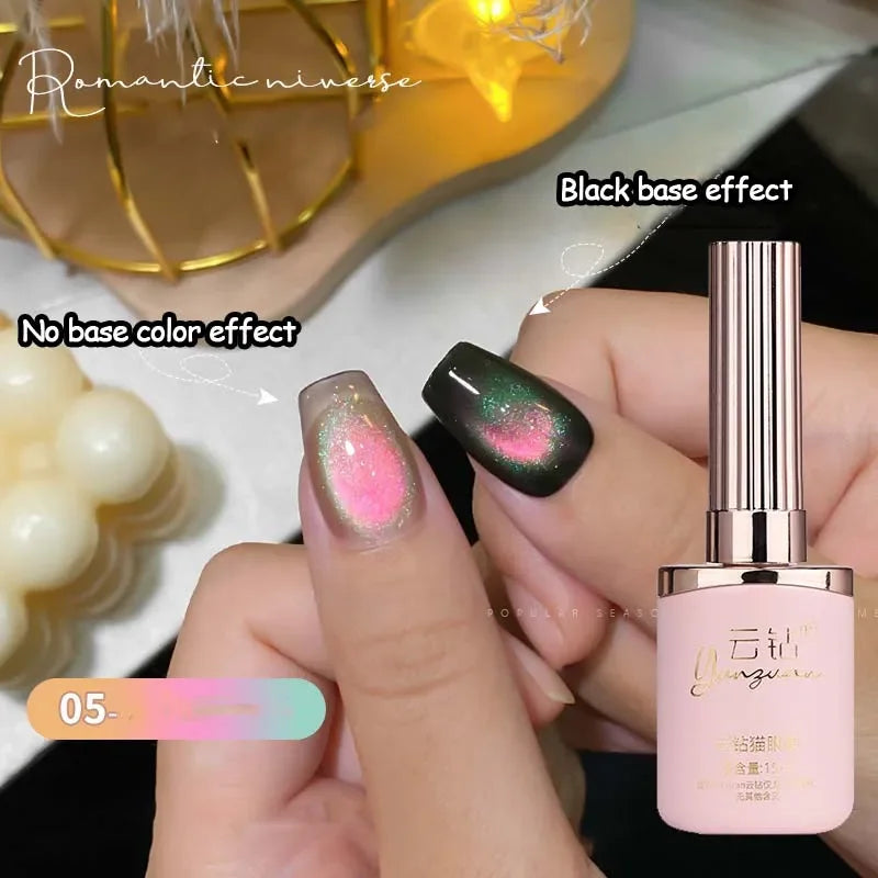 Magnetic Cat Eye Gel Nail Polish | Rainbow Double Light 15ml
