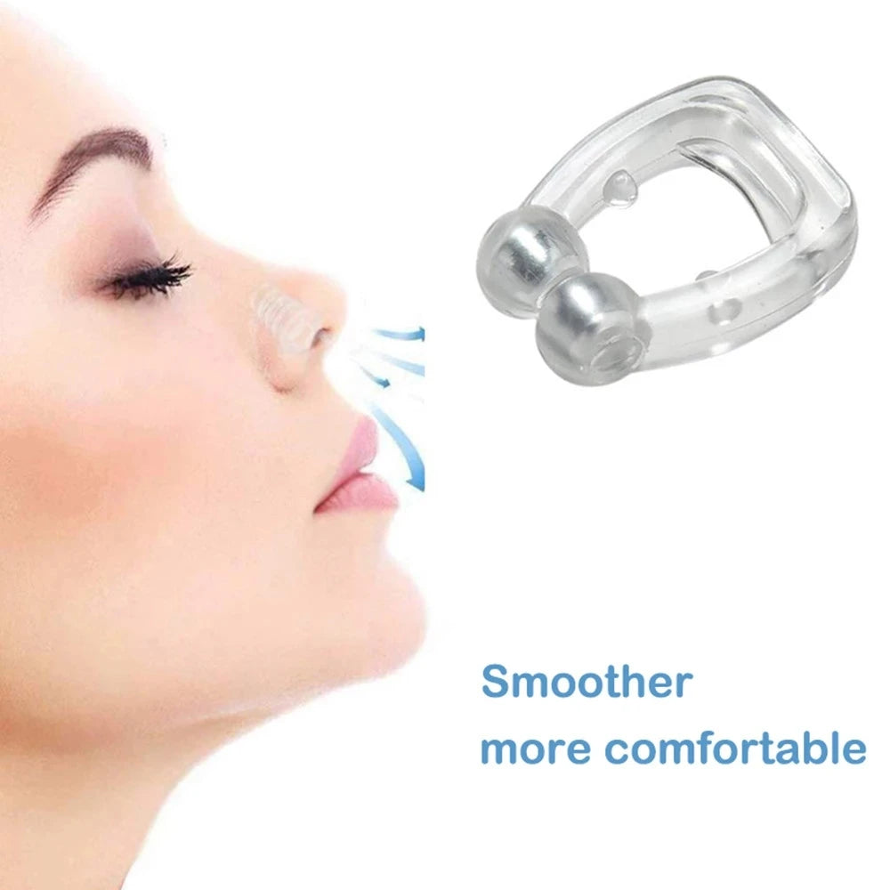 Magnetic Silicone Anti-Snoring Nose Clip | Drug-Free Sleep Aid