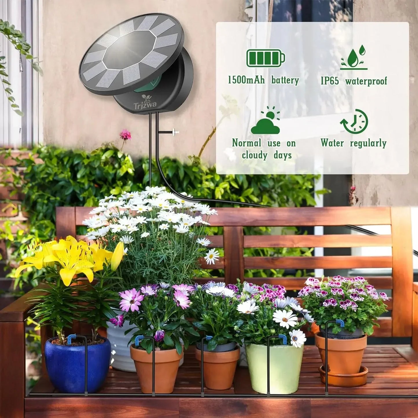 Solar Drip Irrigation Kit – Auto Garden Watering System 10m