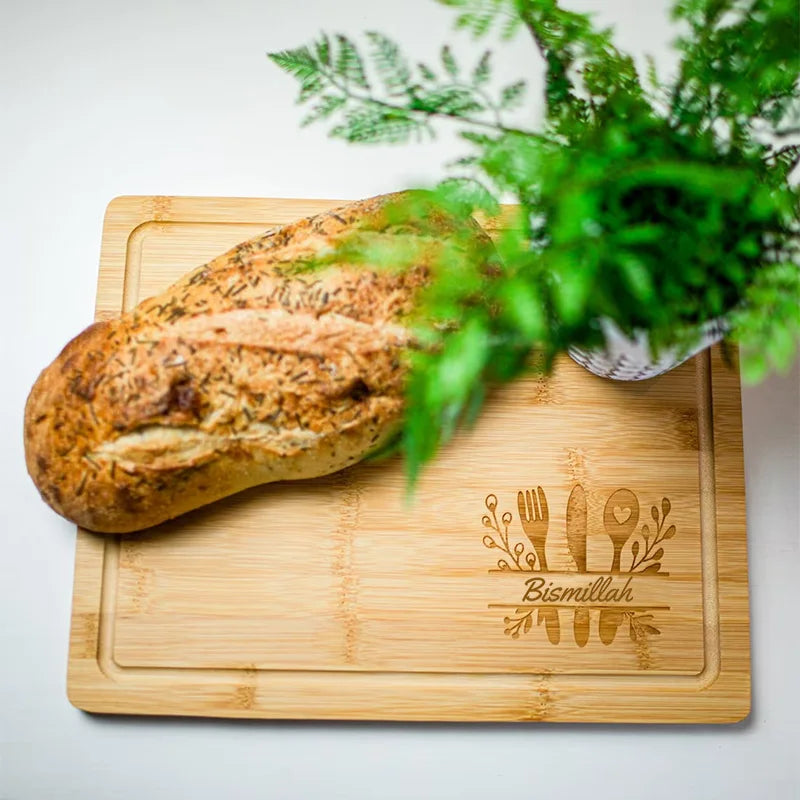 Bismillah Bamboo Cutting Board | Eid Ramadan Islamic Kitchen Gift