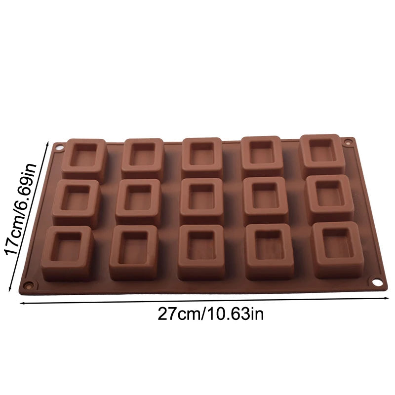 Square Donut Silicone Mold – Cake, Chocolate & Ice Cube Tray Silicone Baking Mold Peaceful Pleasures Health and Wellness