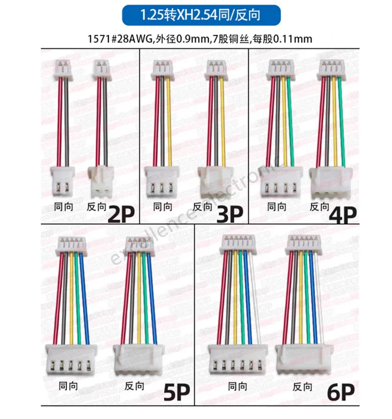5Pcs SH1.0 JST1.25 ZH1.5 To PH2.0 To XH2.54 Adapter Conversion Terminal Wire Connecting Line Cable 2P 3P 4P 5P 6P Peaceful Pleasures Health and Wellness