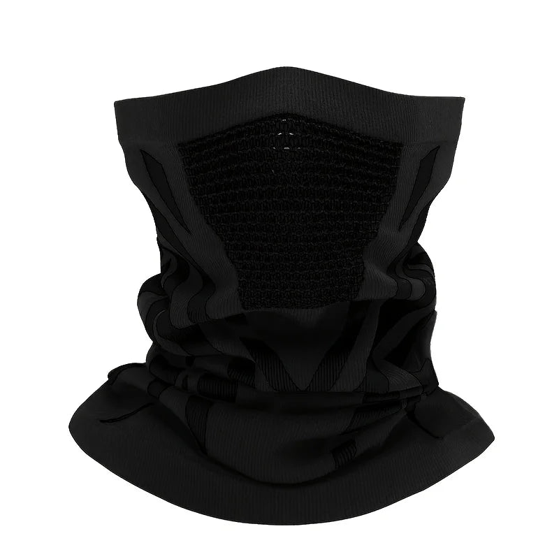 Mechanical Armor Netted Cycling Hoodie for Hiking, Skiing, Windproof, Insulating, Thick, Warm, Ear and Face Protection, Quick-Dr Peaceful Pleasures Health and Wellness black One Size