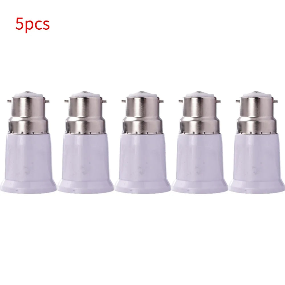 B22 to E27 Lamp Holder Converter Adapter for Light Socket Peaceful Pleasures Health and Wellness 5pcs