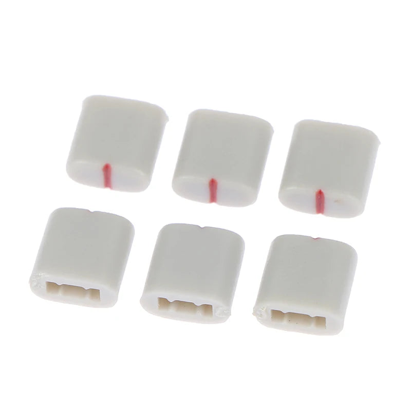New 10pcs Equalizer Potentiometer Fader Cap / Hole 4MM Gray Red / Plastic Handle Straight Potentiometer Fader Knob Cap Peaceful Pleasures Health and Wellness
