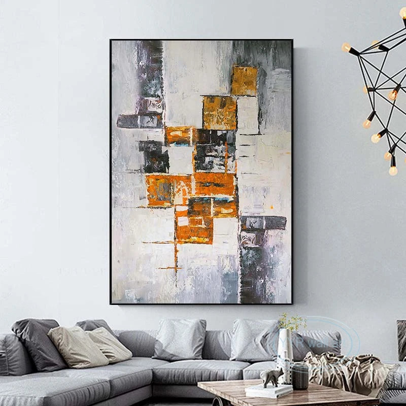 Abstract Hand-Painted Oil Painting | Modern Canvas Wall Art Canvas Wall Art Peaceful Pleasures Health and Wellness