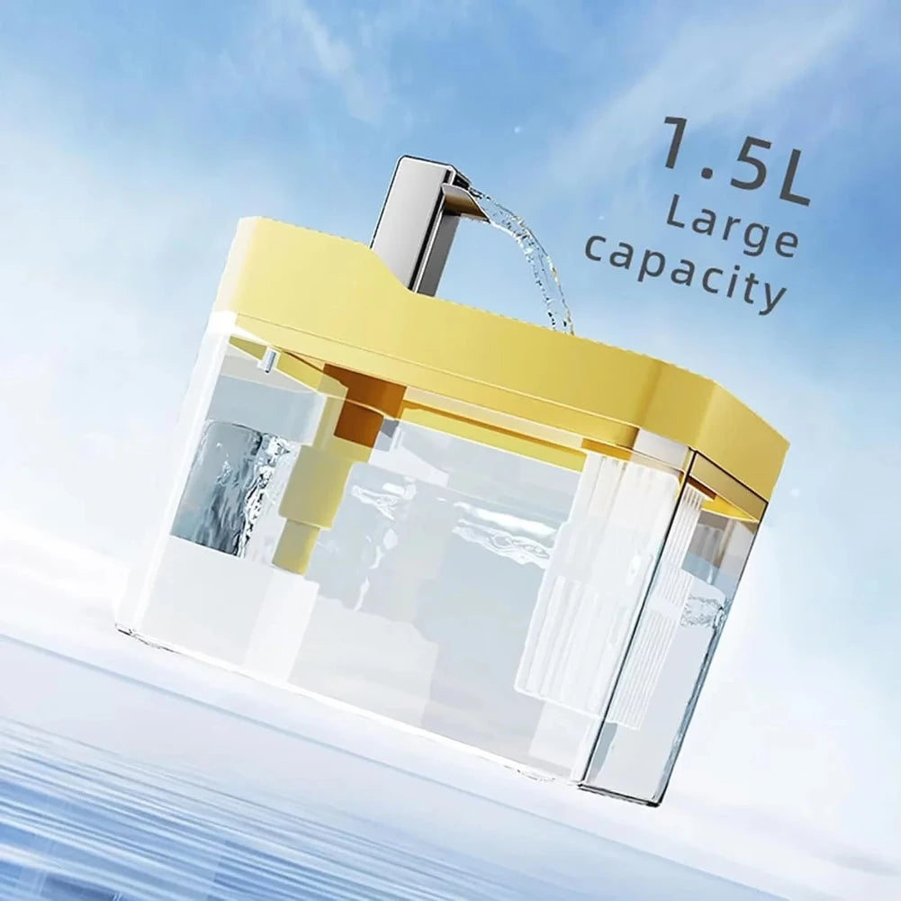 USB Cat Water Fountain | Silent, Filtered, 1500ml Capacity
