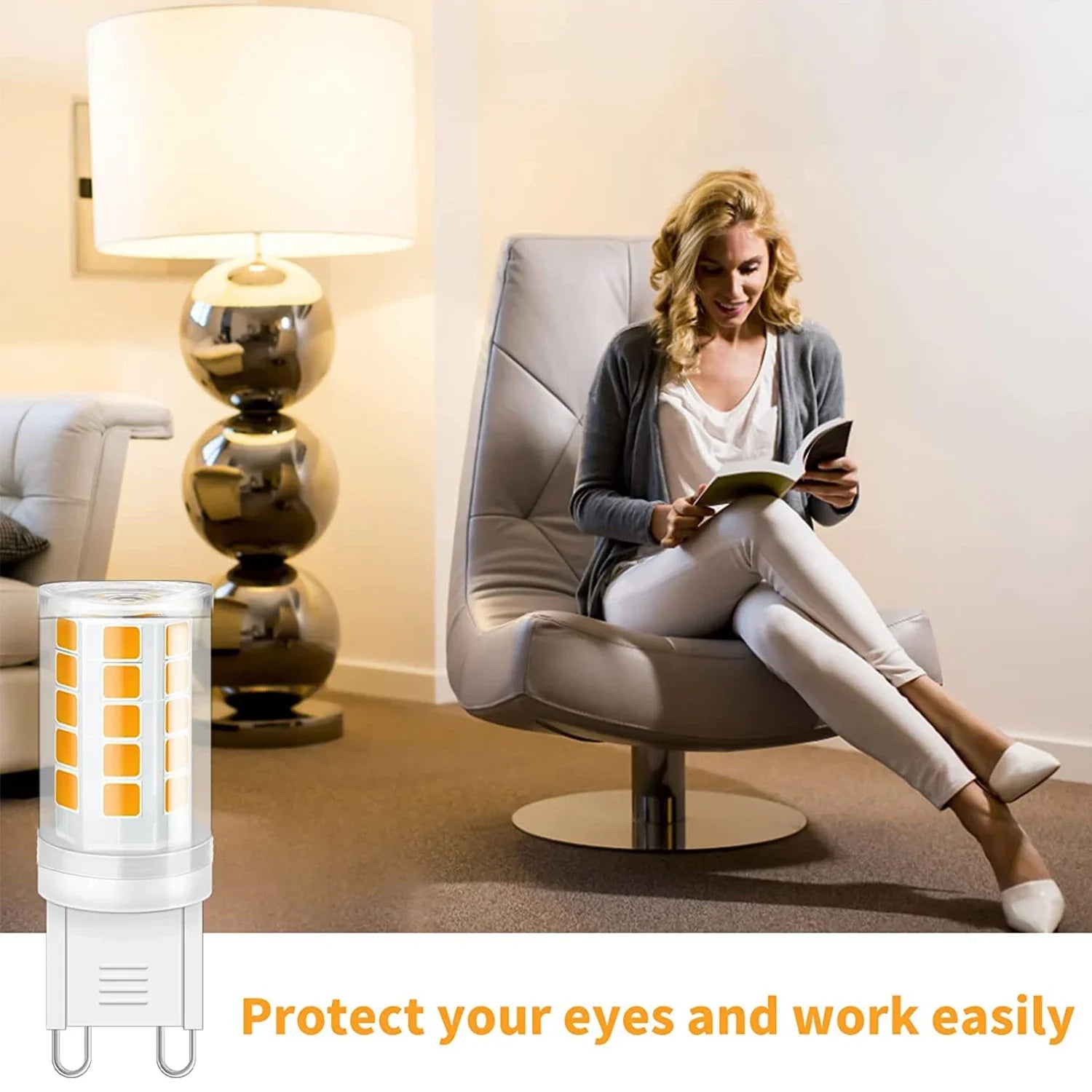 3/8Pack G9 Led Light Bulb 3W 220V Chandelier Light Corn Bulbs Warm 2700K Non-dimmable G9 Base LED Lamps Replace 33W Halogen Lamp Peaceful Pleasures Health and Wellness
