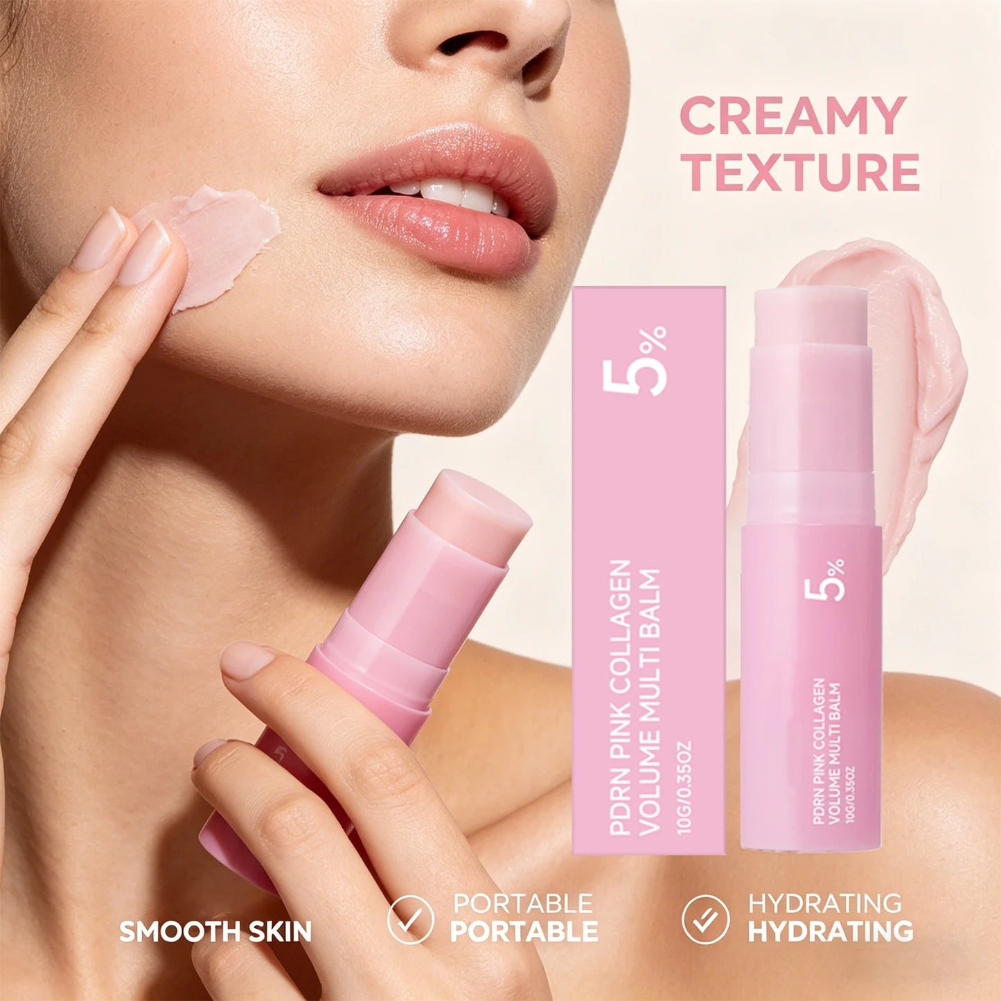 Volume Multi balm Nourishing Smoothing Dry Skin Fade Fine Lines Improve Dullness Brightening Plumping Face & Neck Skincare Stick Peaceful Pleasures Health and Wellness
